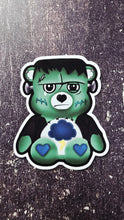 Load image into Gallery viewer, Frankin Doesn't Care Bear Die-Cut Sticker