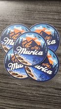 Load image into Gallery viewer, &#39;Murica Outdoor Adventure Sticker – Mountain &amp; Beach Landscape
 Die-Cut Stickers
