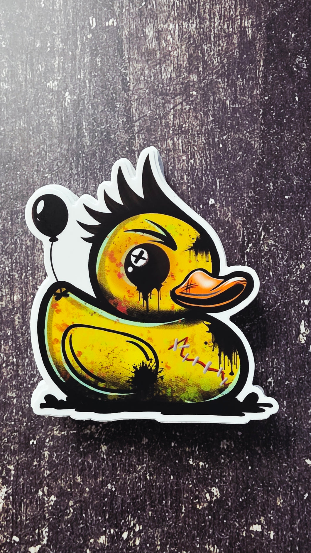 Punk Duckie Die-Cut Sticker