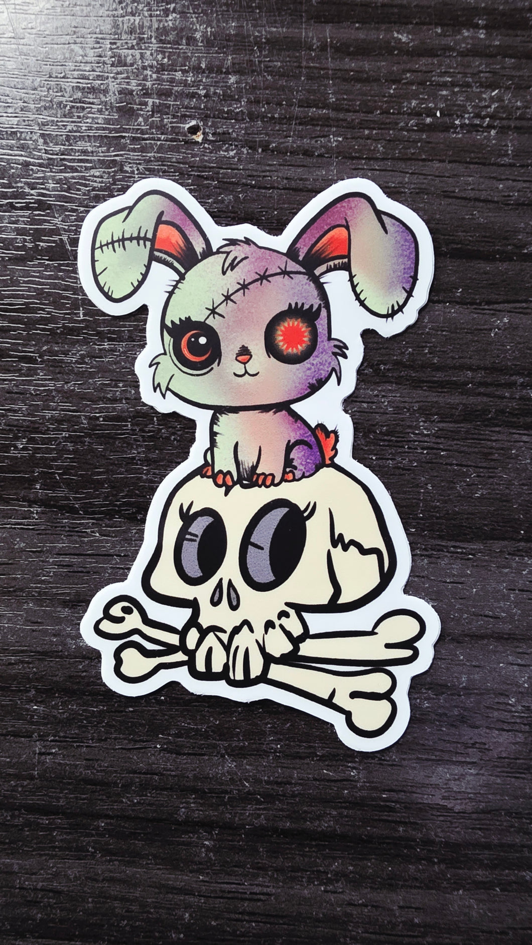 Zombie Bunny Sticker – Cute but Creepy Collection
