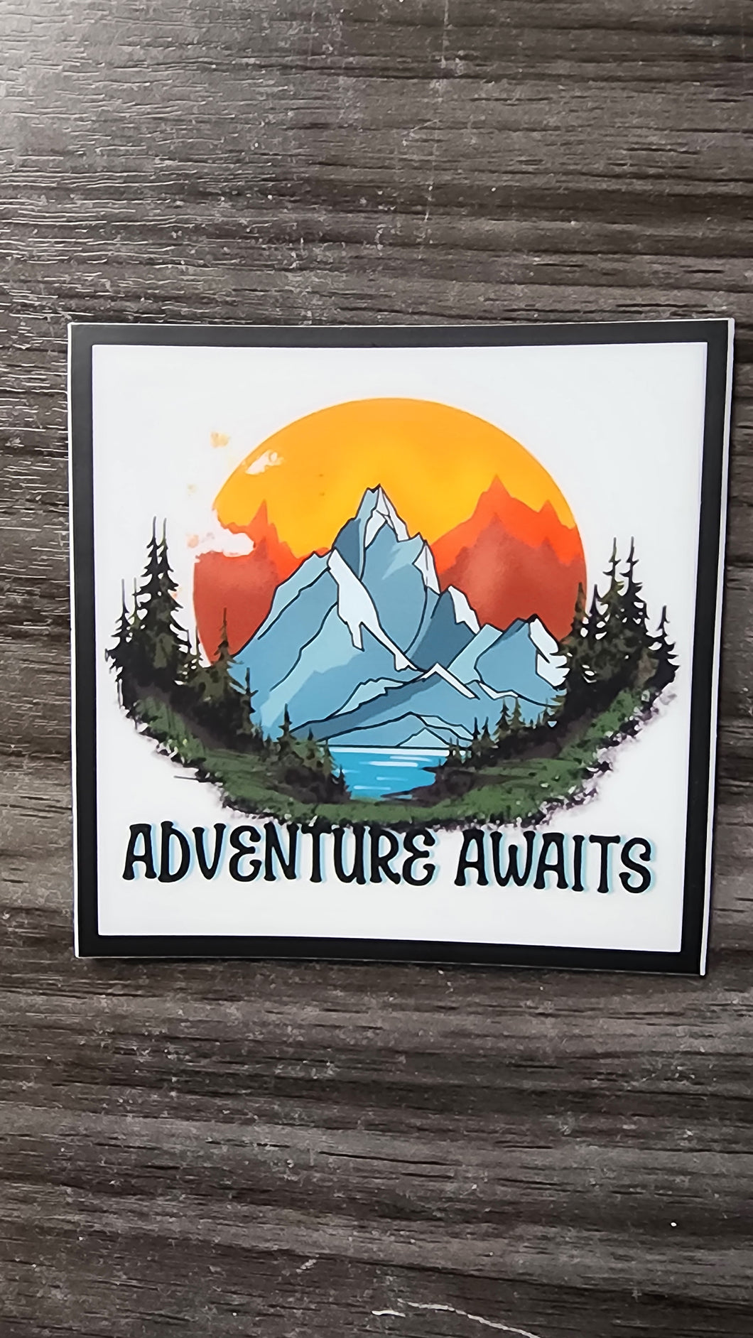 Adventure Awaits Square Stickers