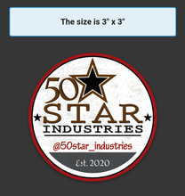 Load image into Gallery viewer, 50 Star Industries Round Stickers
