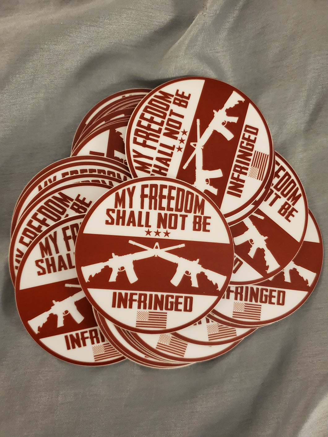 My Freedom Shall Not Be Infringed Round Stickers
