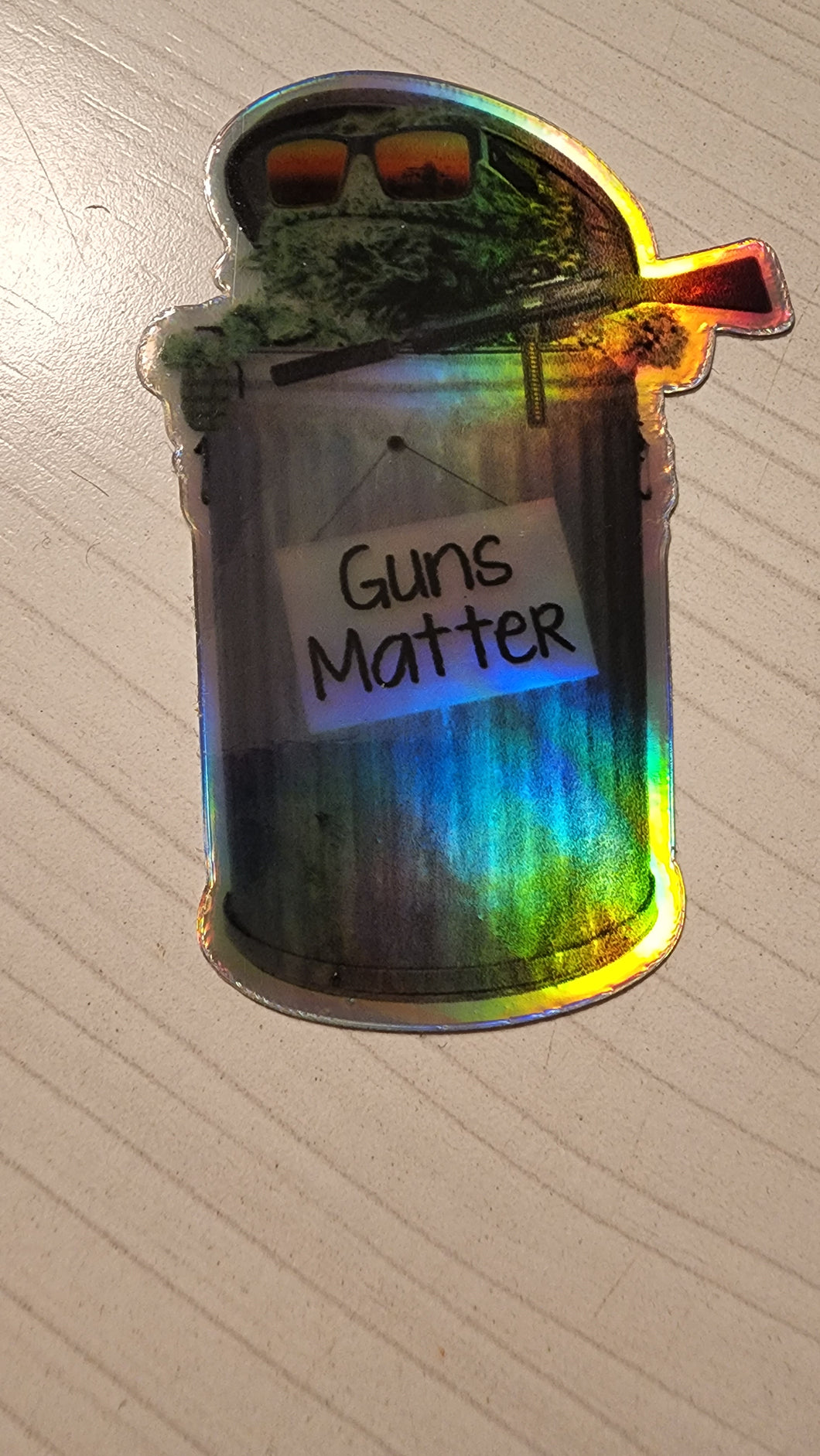 Oscar the Grouch Guns Matter Holographic Stickers